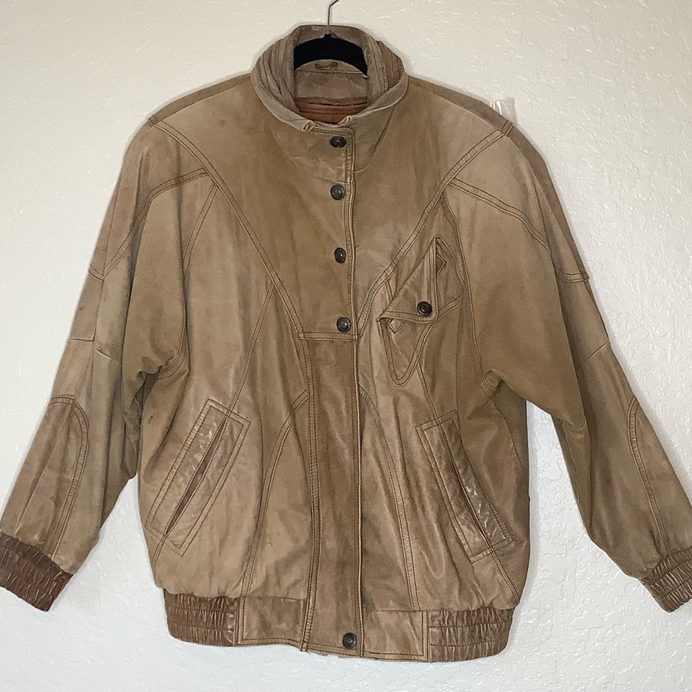 Vintage Adventure Bound Wilson Thinsulate Leather BomberJacket Latge